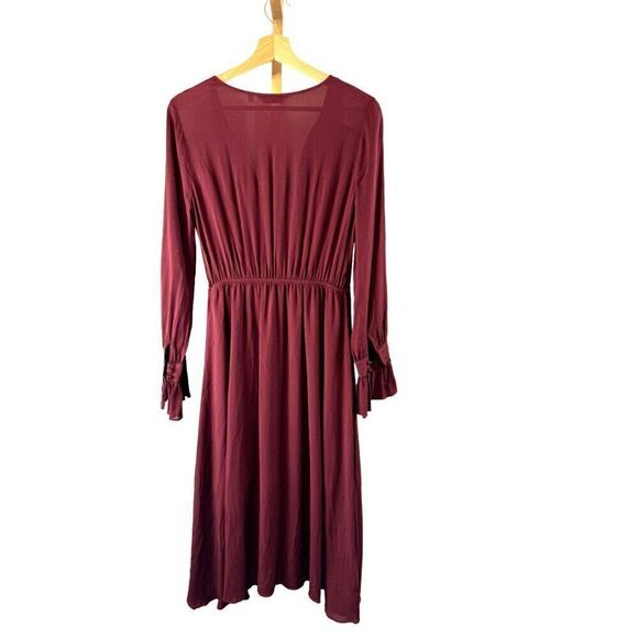 Anthropologie Atelier and Other Stories Maroon Midi Dress Sz 6 EUC  Los Angeles - Picture 2 of 11